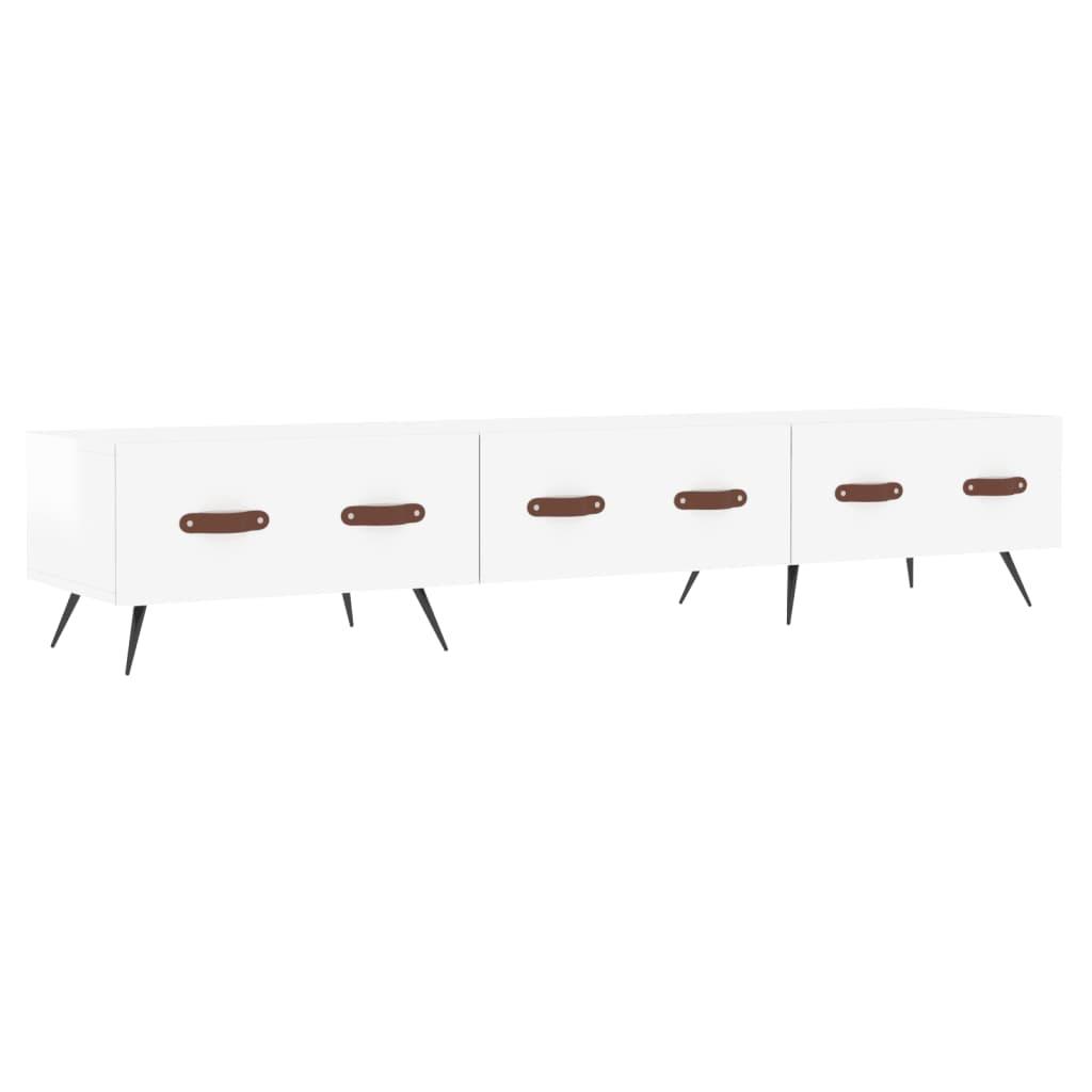 vidaXL Tv-bänk vit högglans 80x36x50 cm konstruerat trä