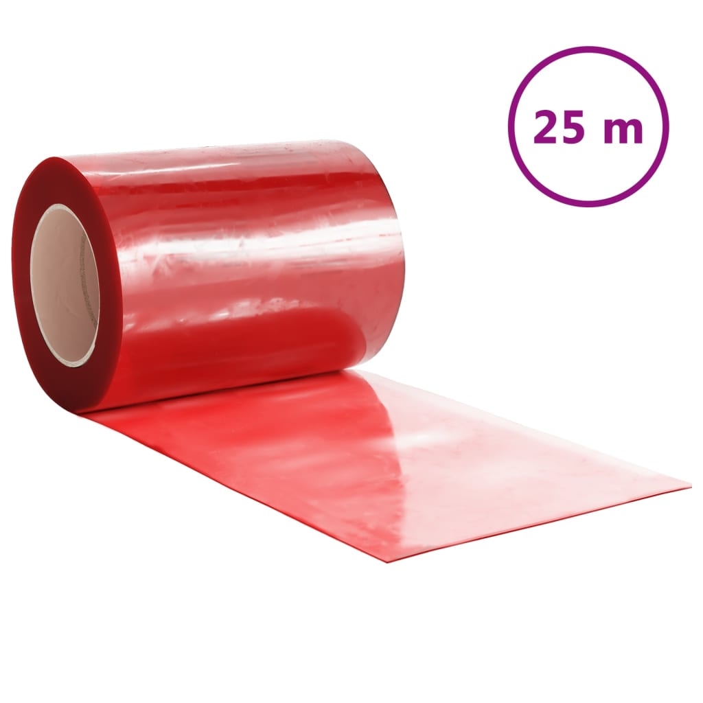 vidaXL Köldridå röd 300x2,6 mm 25 m PVC