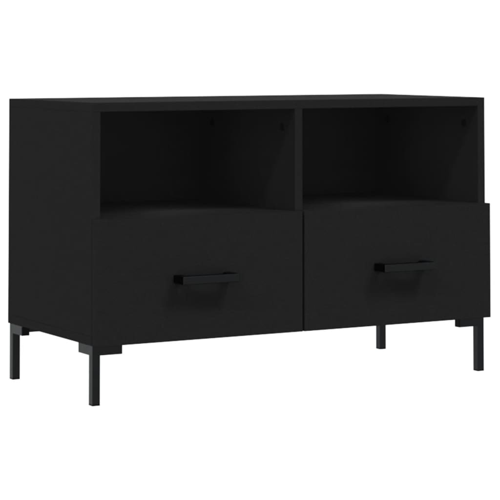 vidaXL Tv-bänk svart 80x36x50 cm konstruerat trä