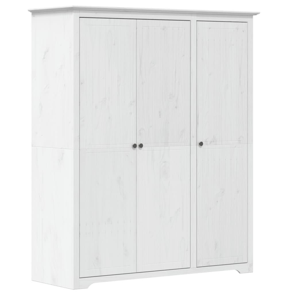 vidaXL Klädskåp BODO vit 151,5x52x176,5 cm massiv furu