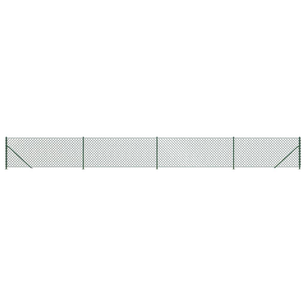 vidaXL Gunnebostängsel med stolpsko grön 0,8x10 m