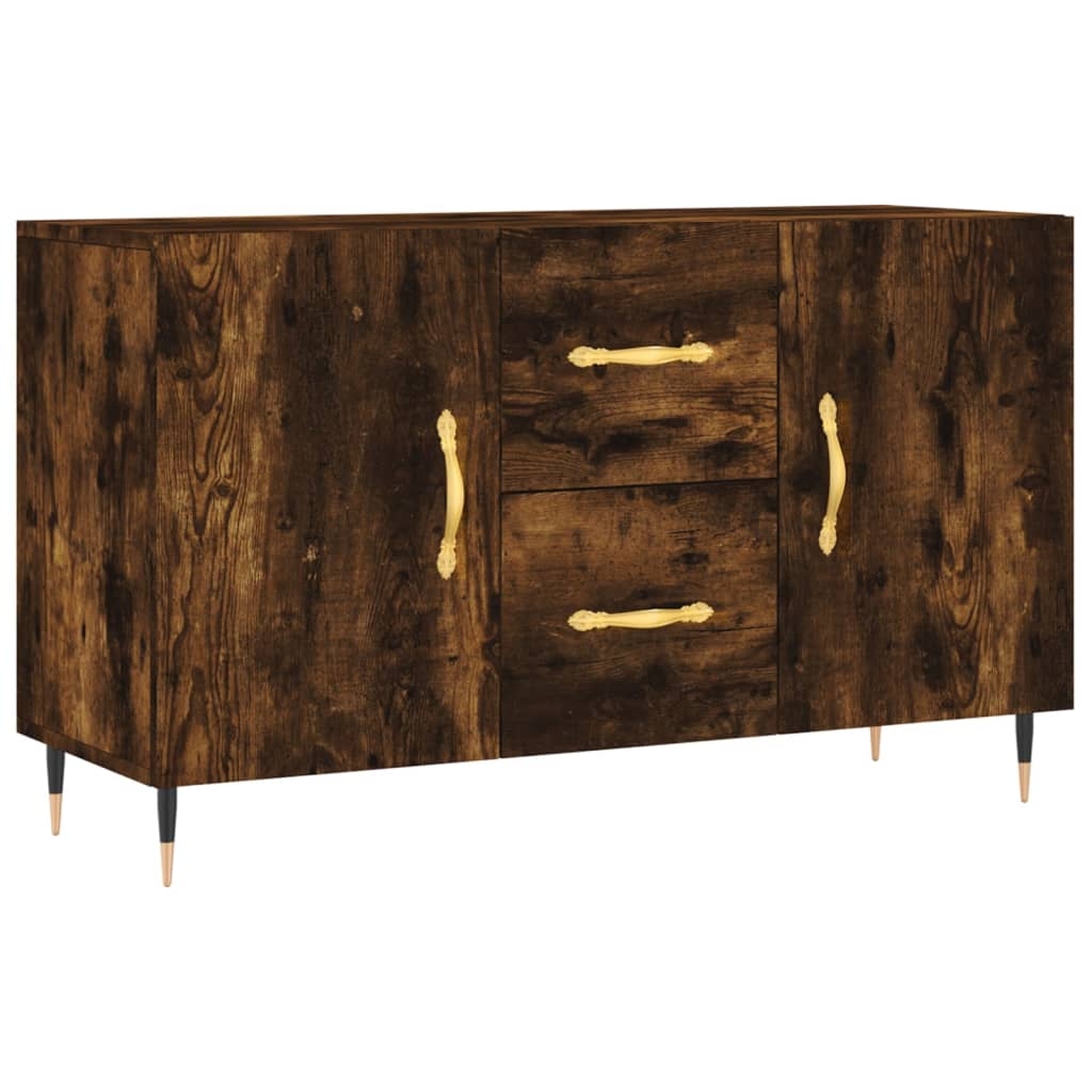 vidaXL Byrå rökfärgad ek 100x36x60 cm konstruerat trä