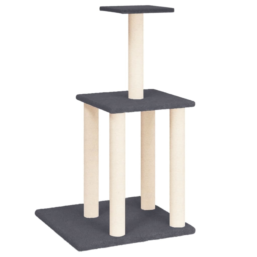 vidaXL Klösträd med sisalpelare mörkgrå 85,5 cm