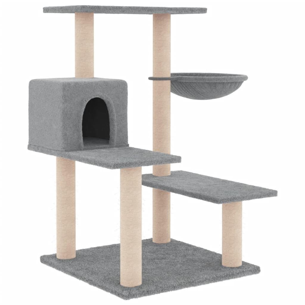 vidaXL Klösträd med sisalpelare ljusgrå 82,5 cm