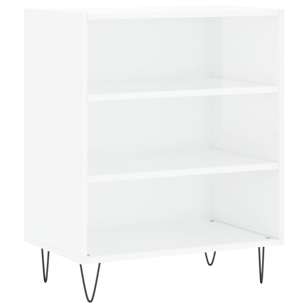 vidaXL Förvaringshylla vit högglans 57x35x70 cm konstruerat trä