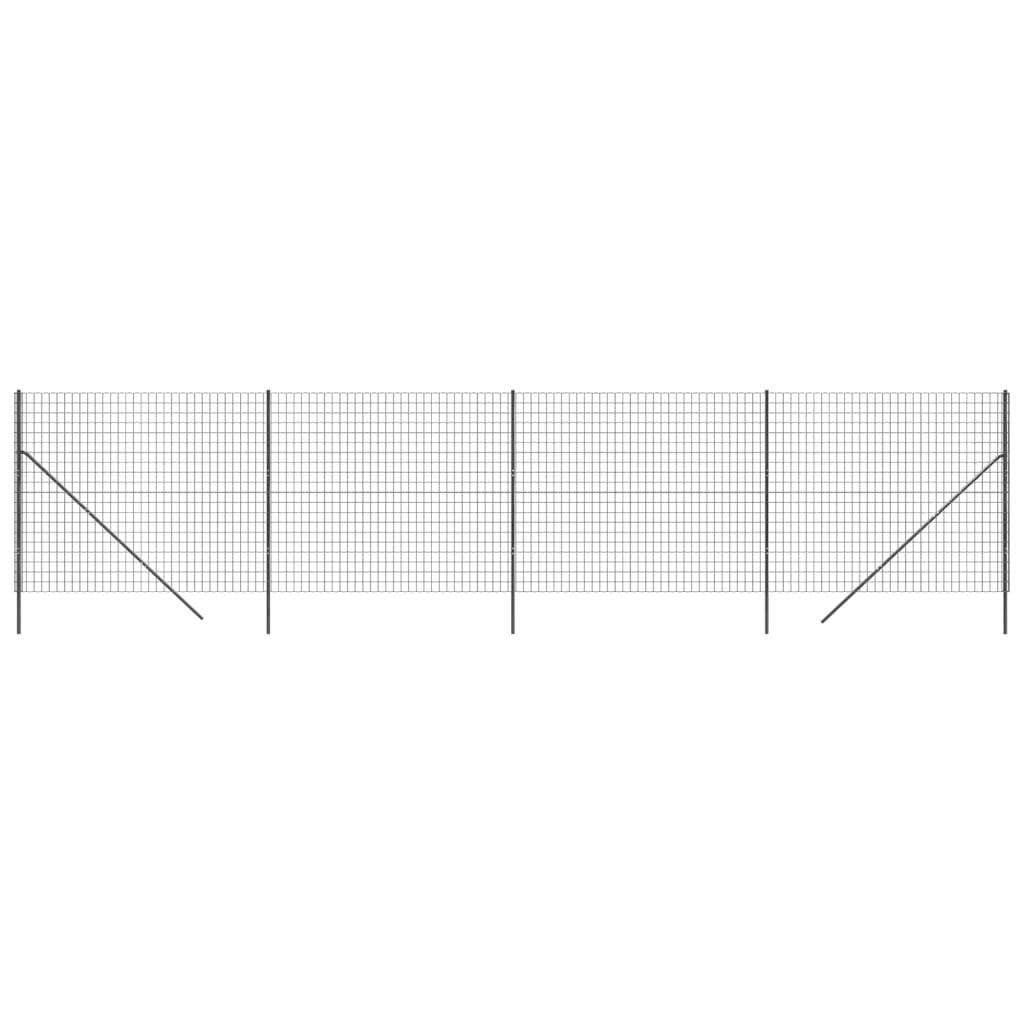 vidaXL Stängsel antracit 1,6x10 m galvaniserat stål
