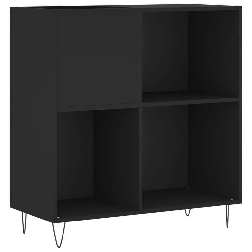 vidaXL Stereobänk svart 84x38x89 cm konstruerat trä