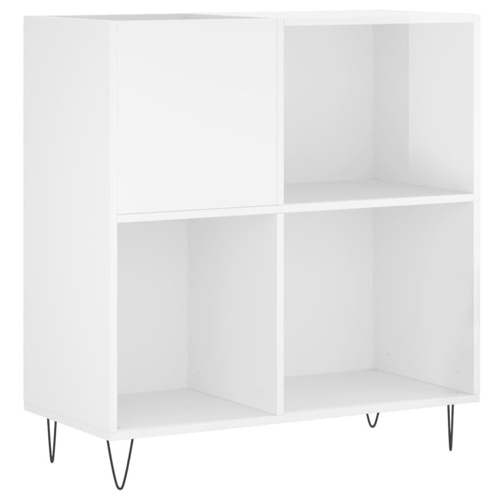 vidaXL Stereobänk vit högglans 84,5x38x89 cm konstruerat trä