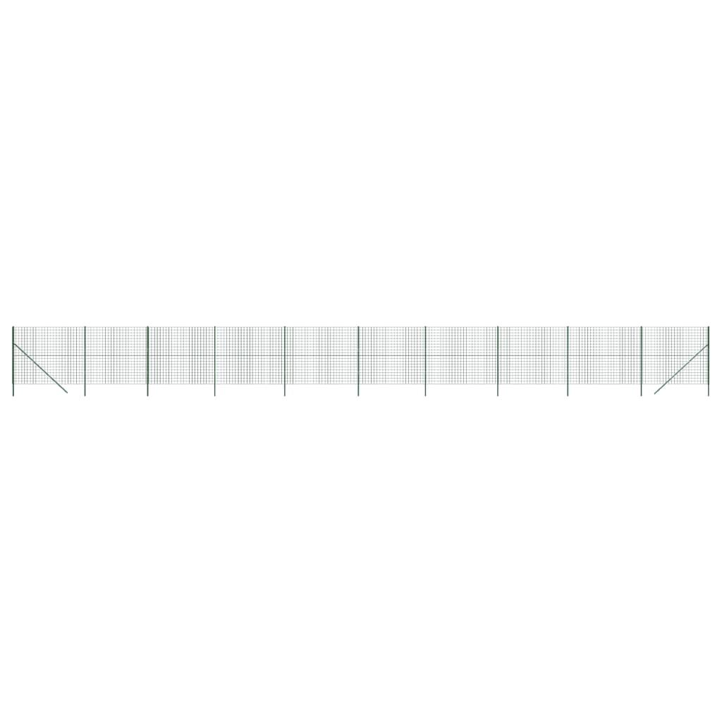 vidaXL Stängsel grön 1,8x25 m galvaniserat stål