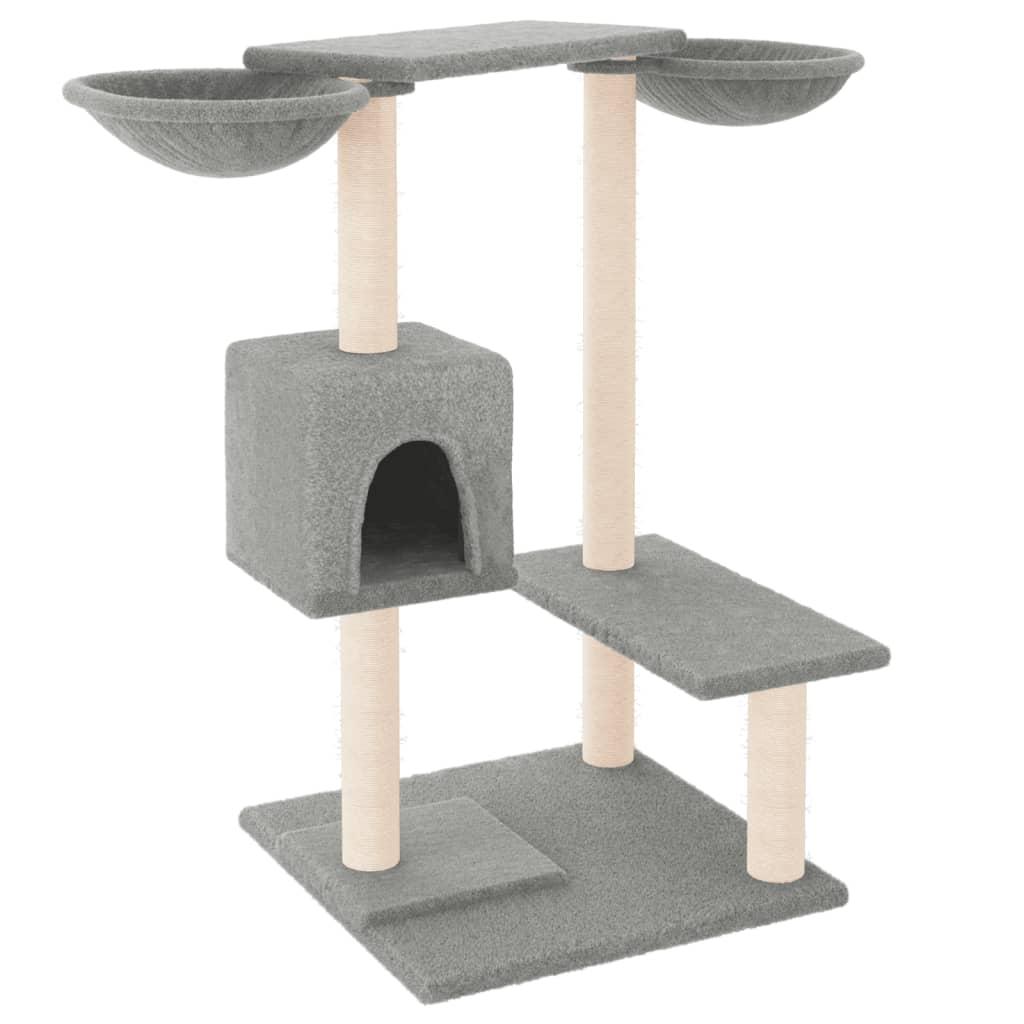 vidaXL Katträd med klöspelare ljusgrå 82 cm
