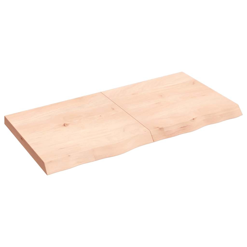 vidaXL Hyllplan 120x60x(2-6) cm obehandlad massiv ek
