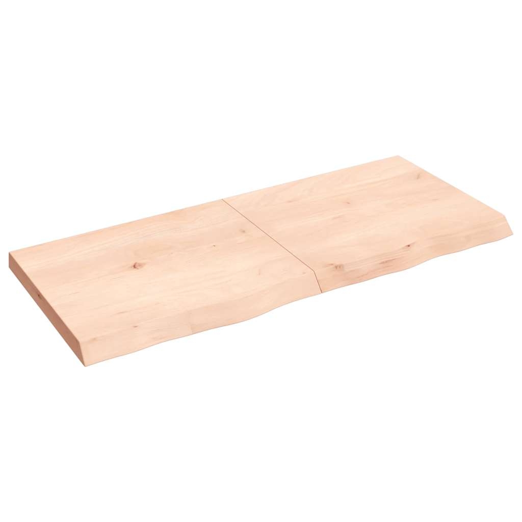vidaXL Hyllplan 140x60x(2-6) cm obehandlad massiv ek