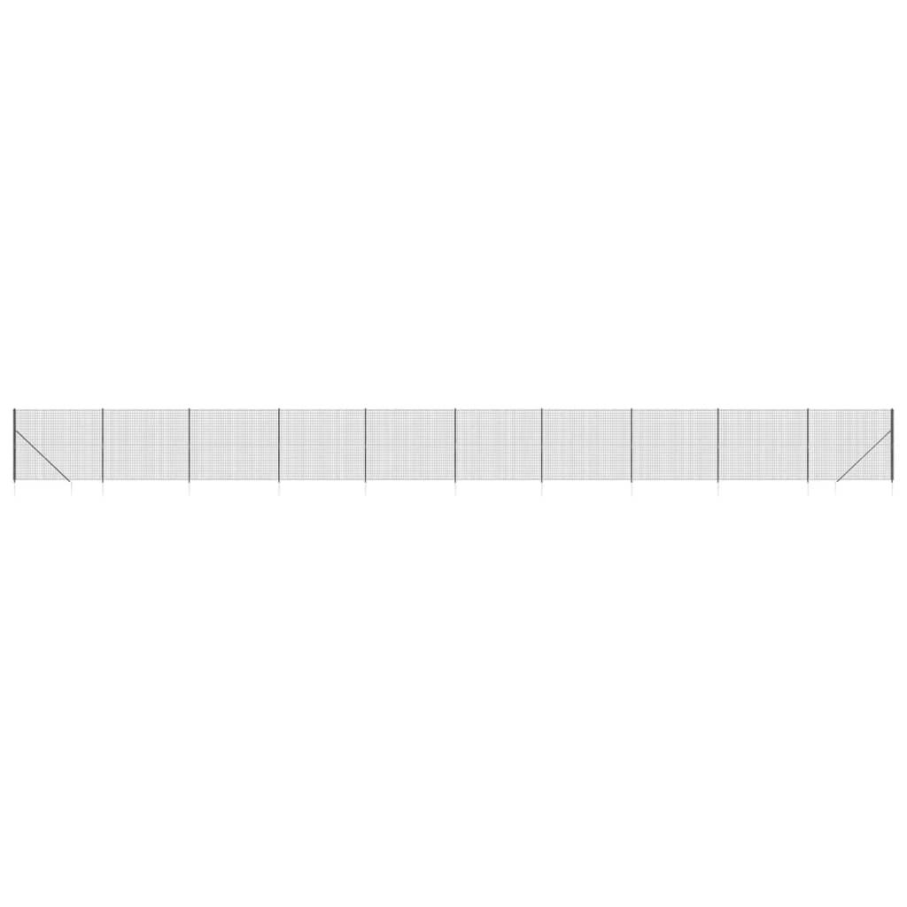 vidaXL Stängsel med markspett antracit 2,2x25 m