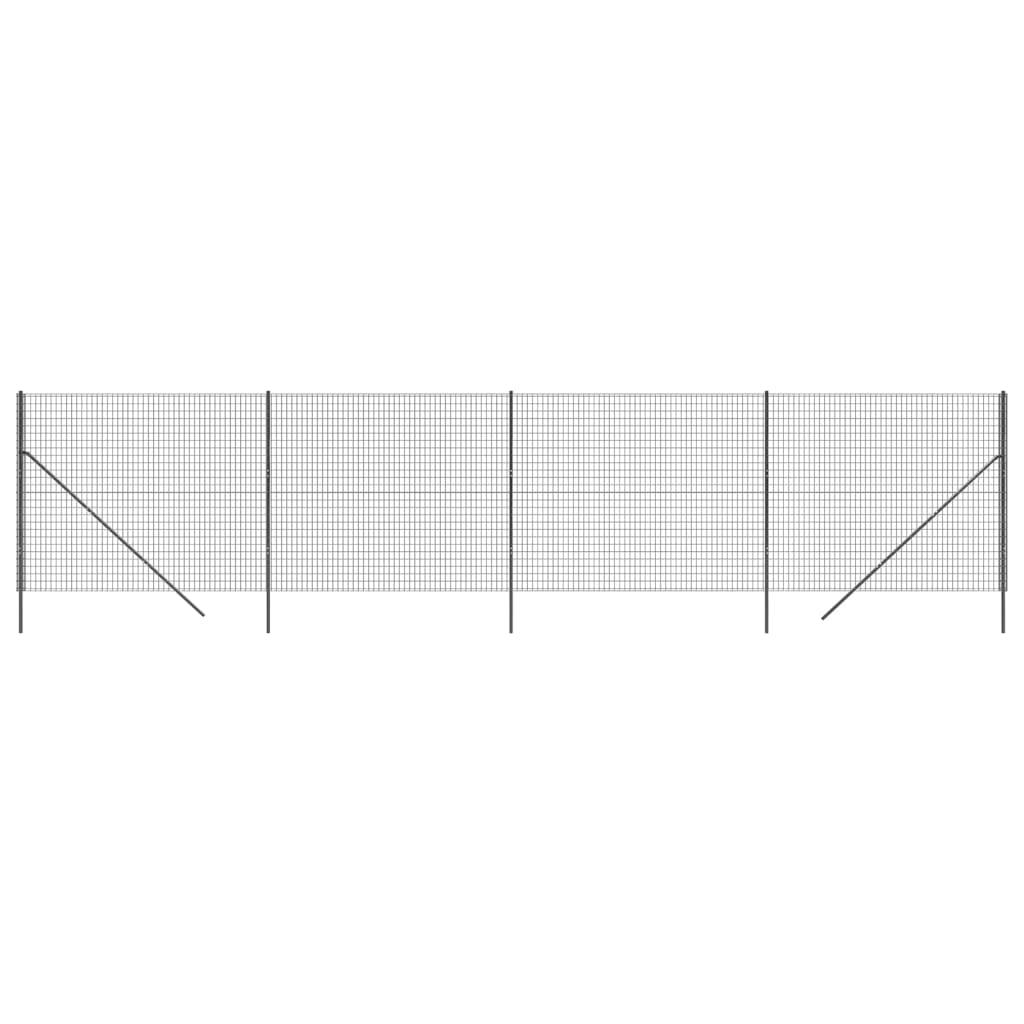 vidaXL Stängsel antracit 1,8x10 m galvaniserat stål