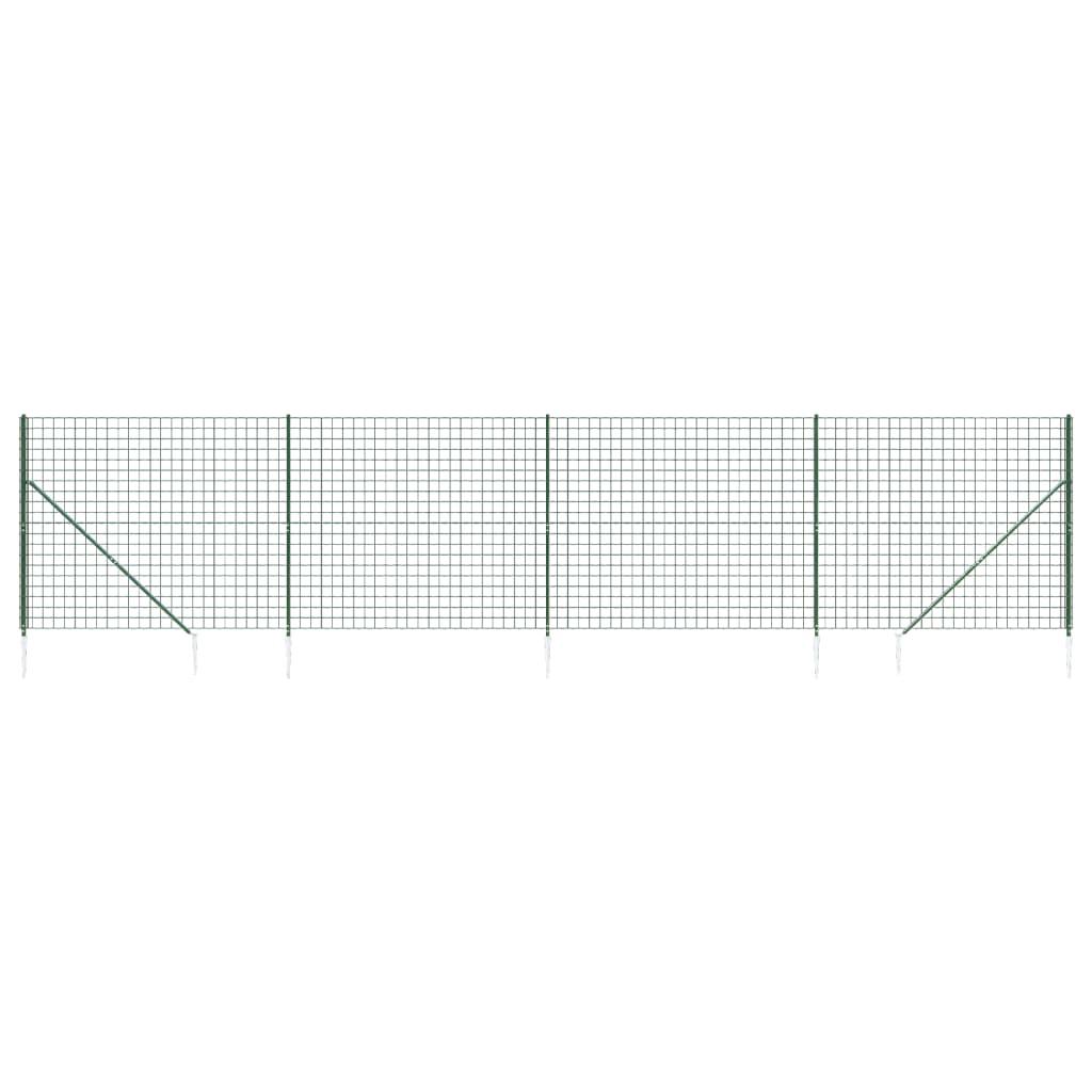 vidaXL Stängsel med markspett grön 1,8x10 m