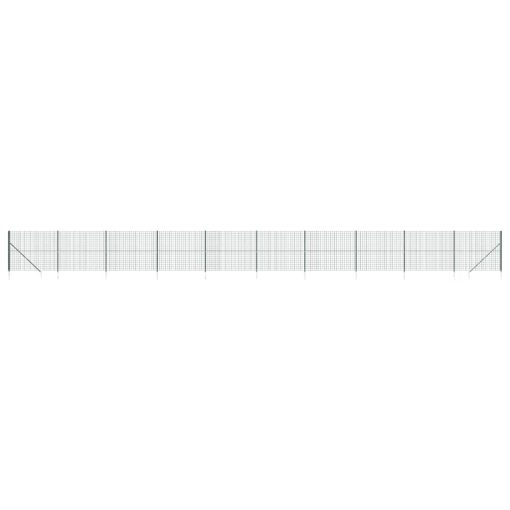 vidaXL Stängsel med markspett grön 1,8x25 m