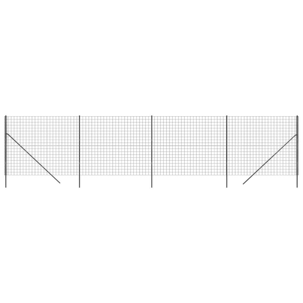 vidaXL Stängsel antracit 2,2x10 m galvaniserat stål