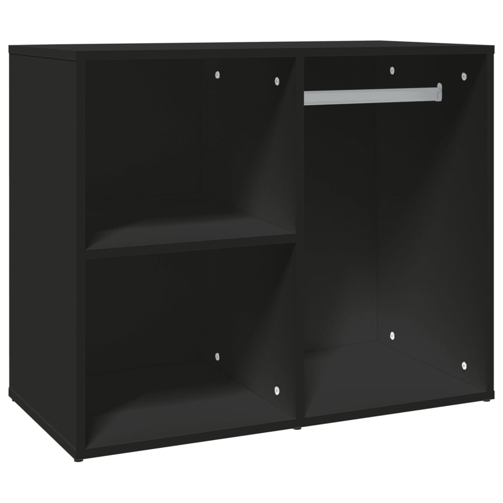 vidaXL Klädskåp svart 80x40x65 cm konstruerat trä