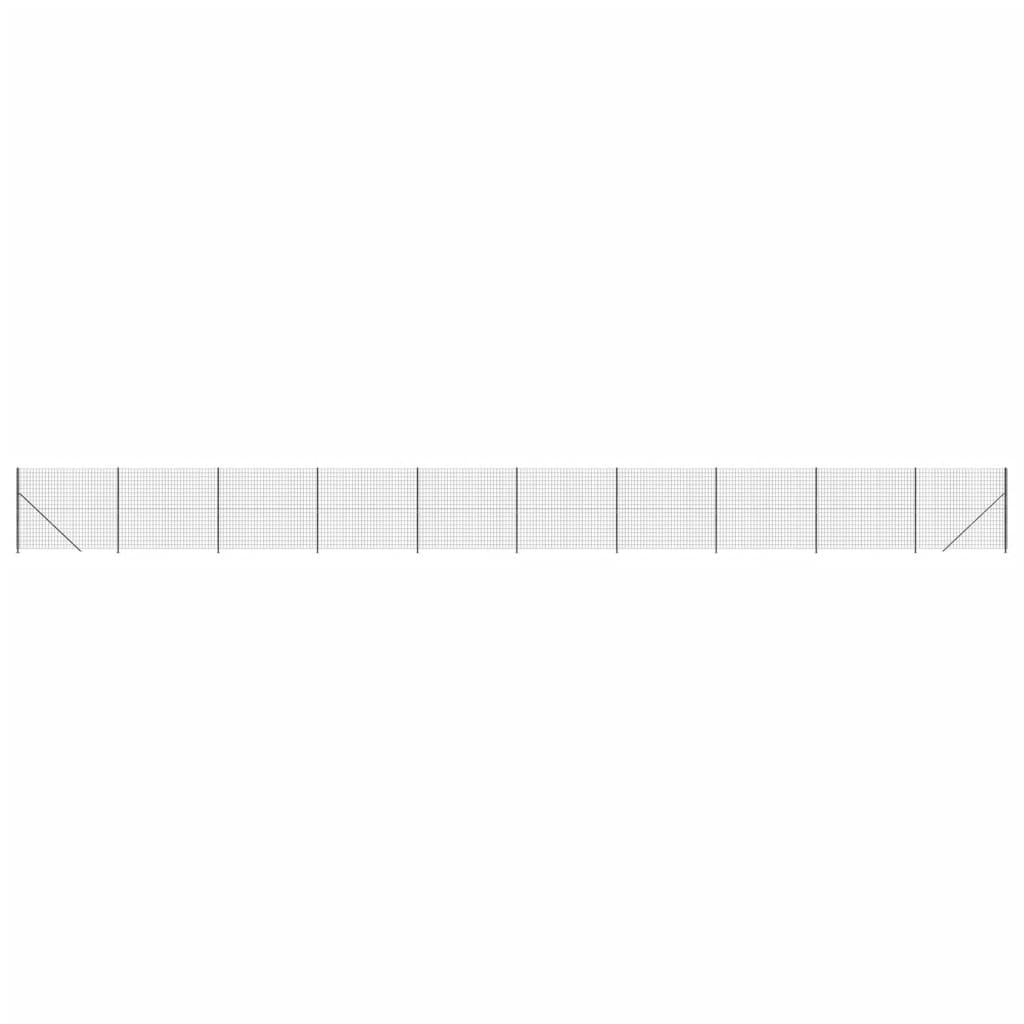 vidaXL Stängsel med stolpsko antracit 2,2x25 m