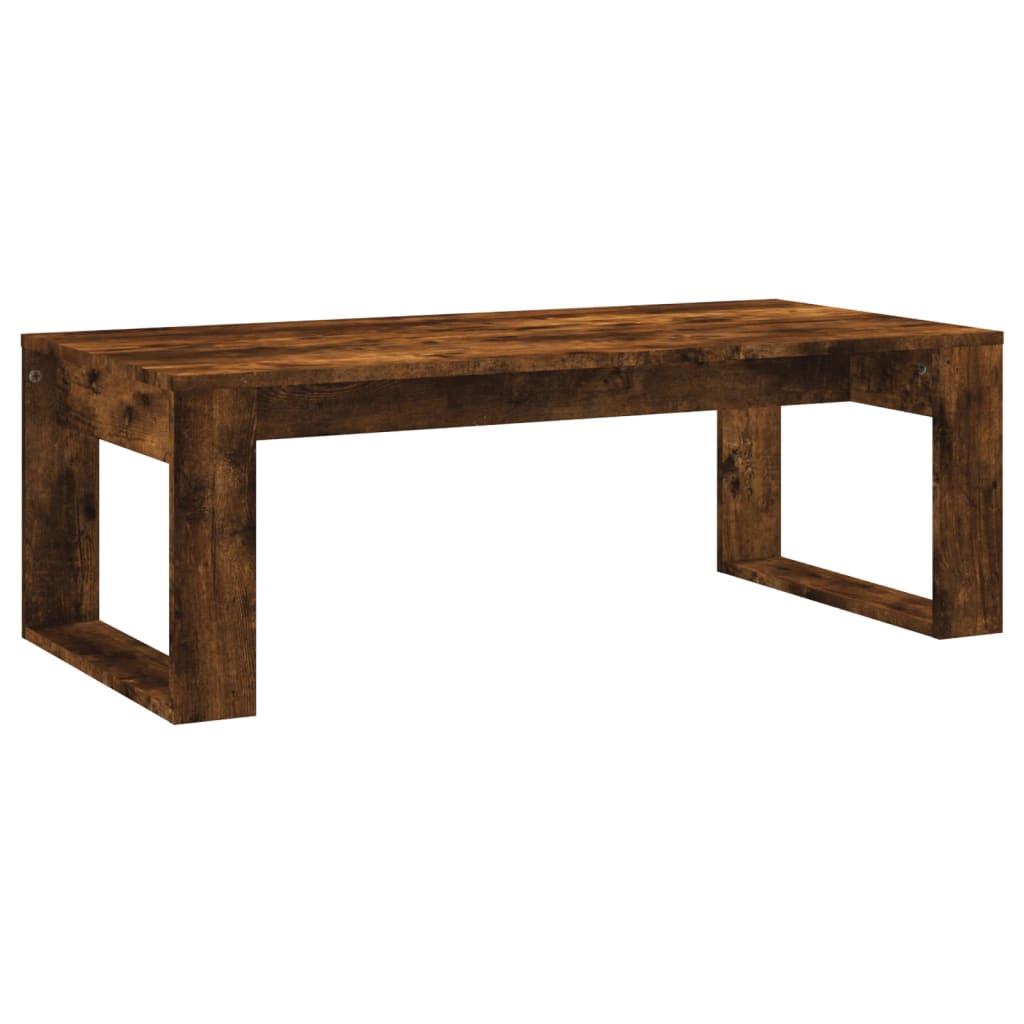 vidaXL Soffbord rökfärgad ek 102x50x35 cm konstruerat trä