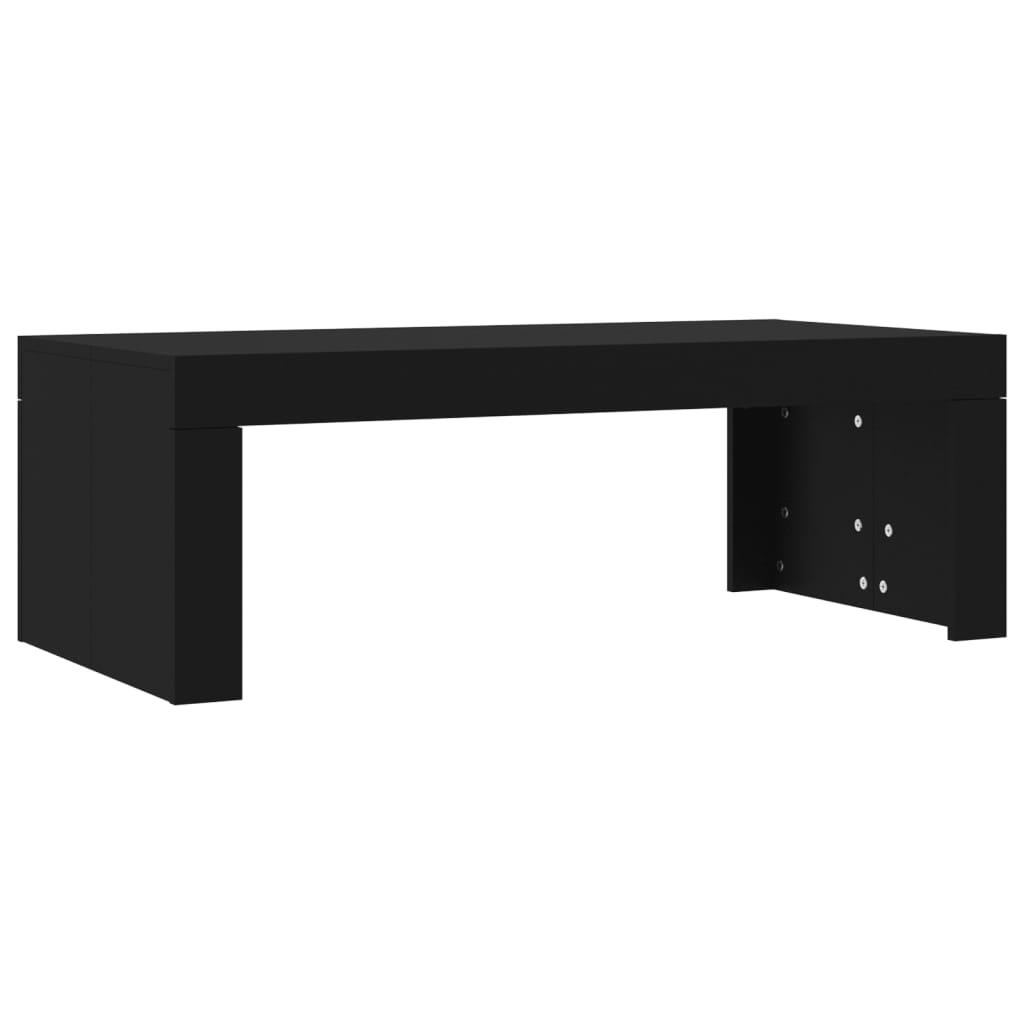vidaXL Soffbord svart 102x50x36 cm konstruerat trä
