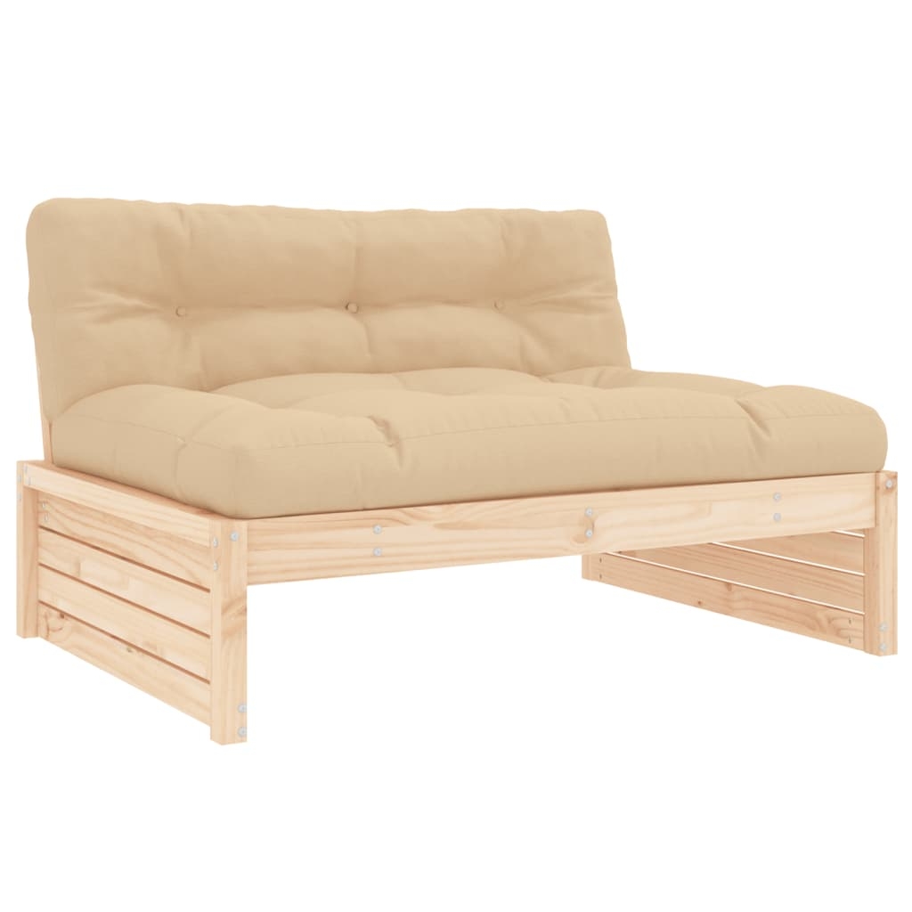 vidaXL Mittensoffa 120x80 cm massiv furu