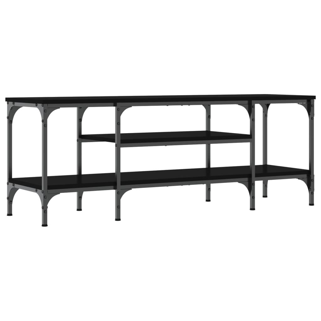 vidaXL Tv-bänk svart 121x35x45 cm konstruerat trä & järn