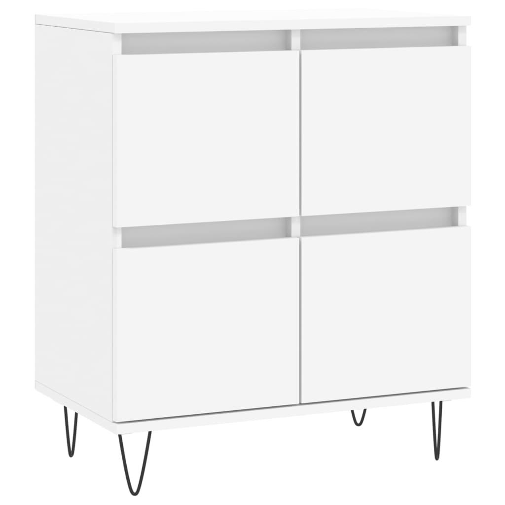 vidaXL Byrå vit 60x35x70 cm konstruerat trä