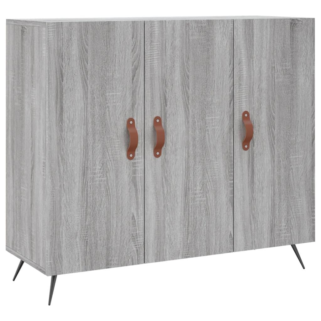 vidaXL Skänk grå sonoma 90x34x80 cm konstruerat trä
