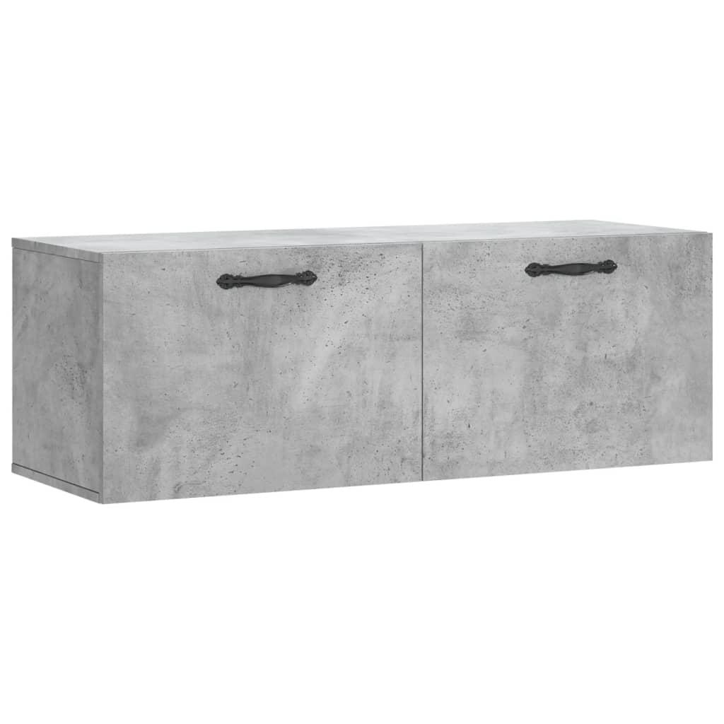 vidaXL Väggskåp betonggrå 100x36,5x35 cm konstruerat trä