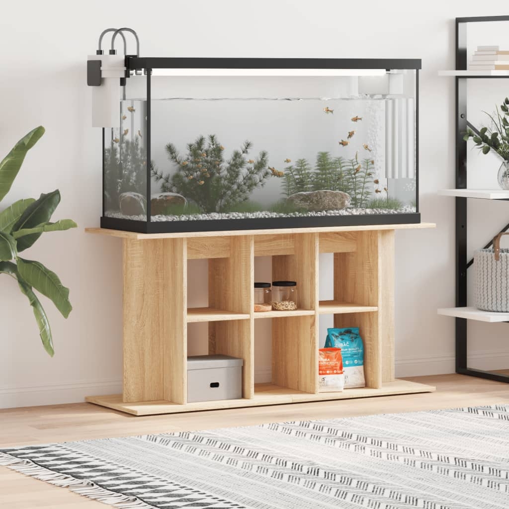 vidaXL Akvariebänk sonoma-ek 120x40x60 cm konstruerat trä