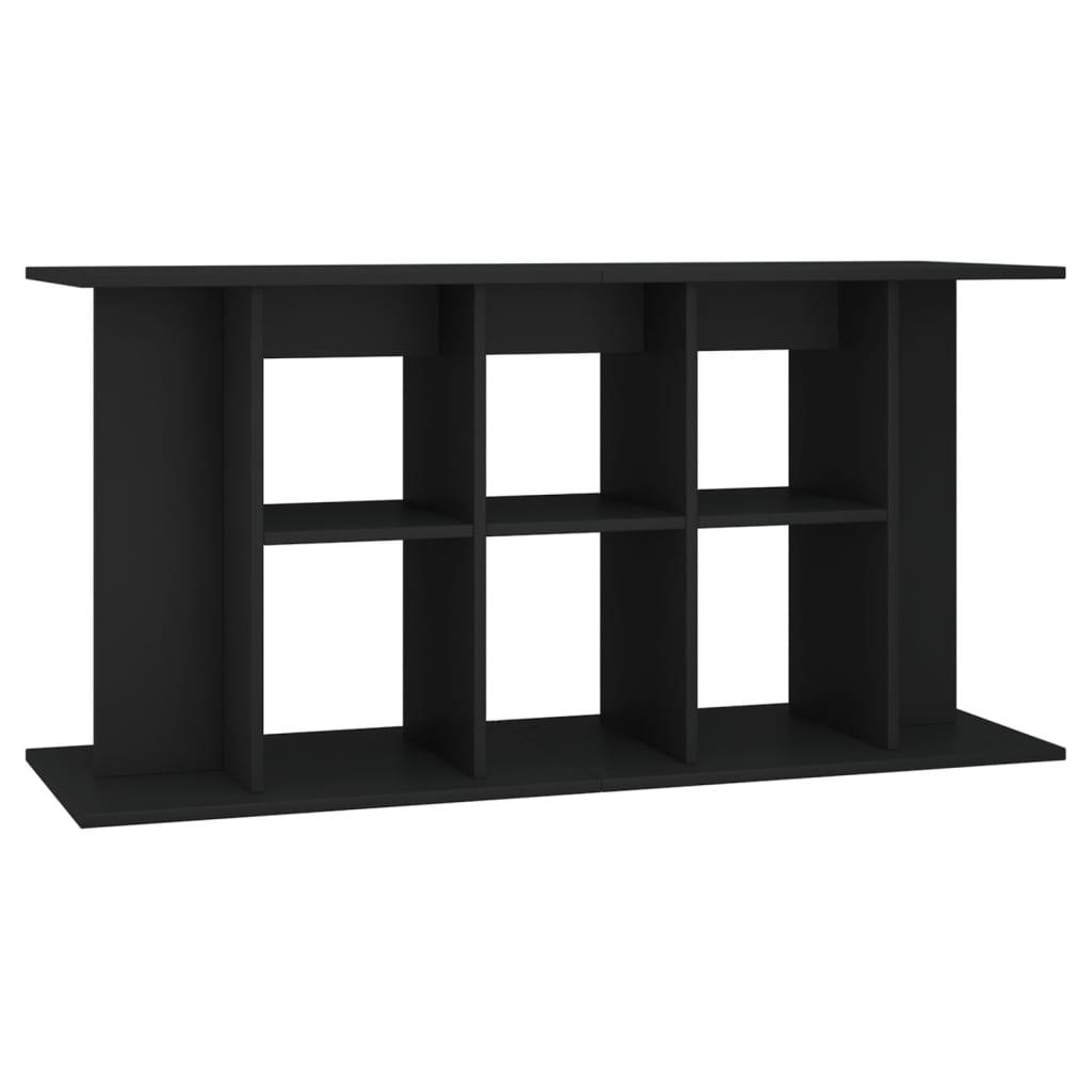 vidaXL Akvariebänk svart 120x40x60 cm konstruerat trä
