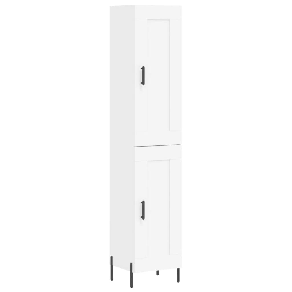 vidaXL Högskåp vit 34,5x34x180 cm konstruerat trä