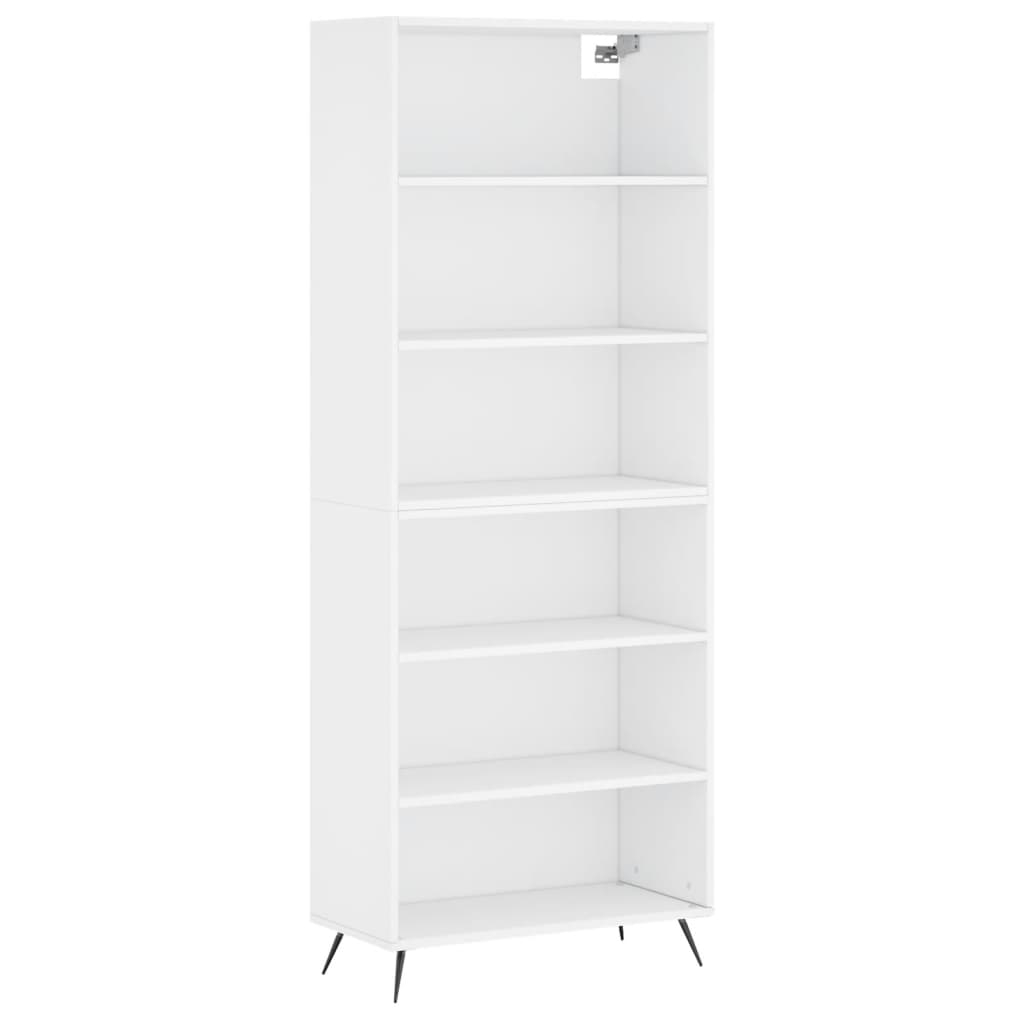 vidaXL Högskåp vit 69,5x32,5x180 cm konstruerat trä