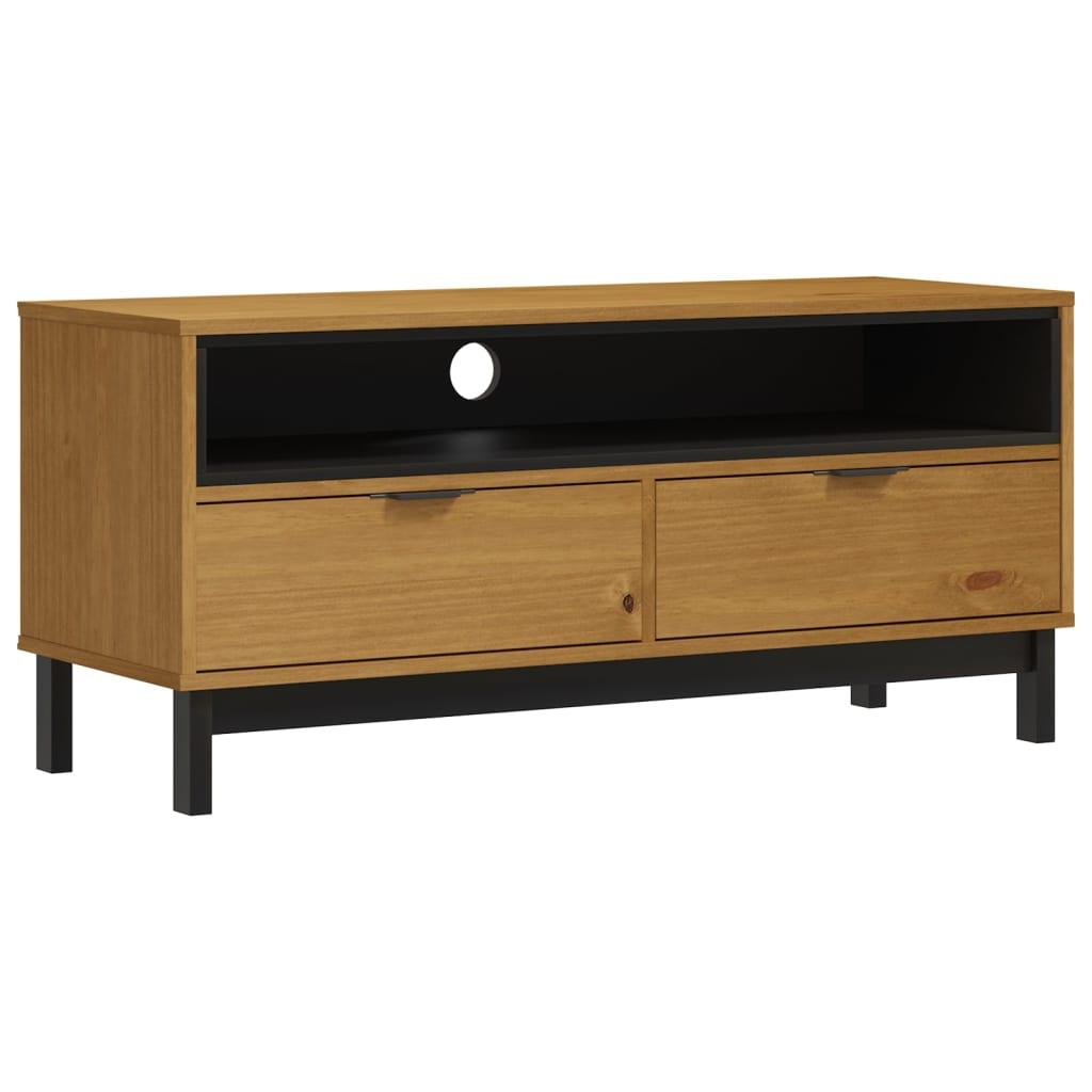 vidaXL Tv-bänk FLAM 110x40x50 cm massiv furu