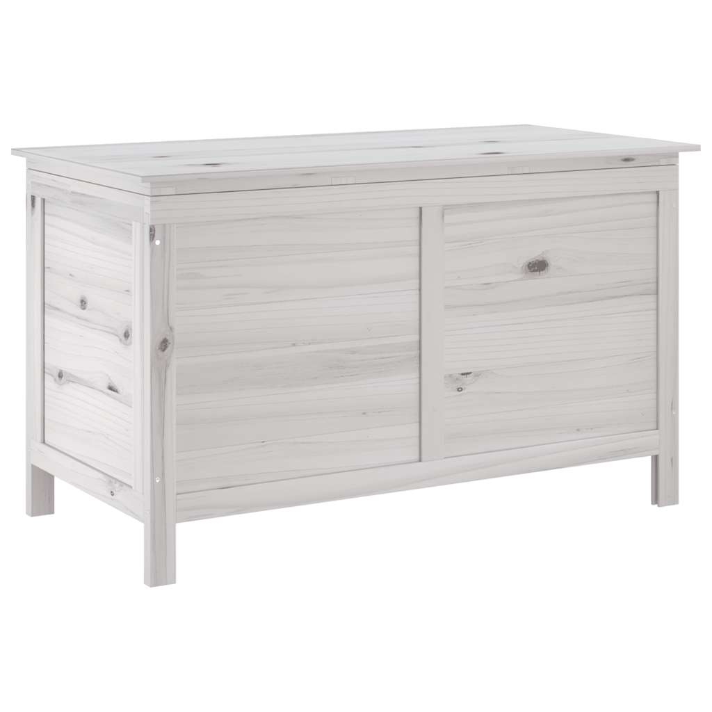 vidaXL Dynbox vit 99x49,5x58,5 cm massivt granträ