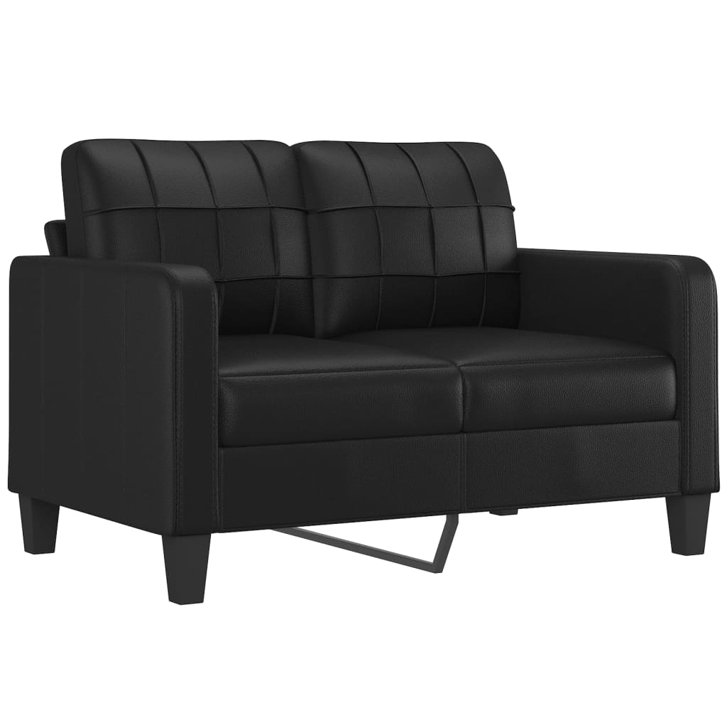 vidaXL 2-sitssoffa svart 120 cm konstläder