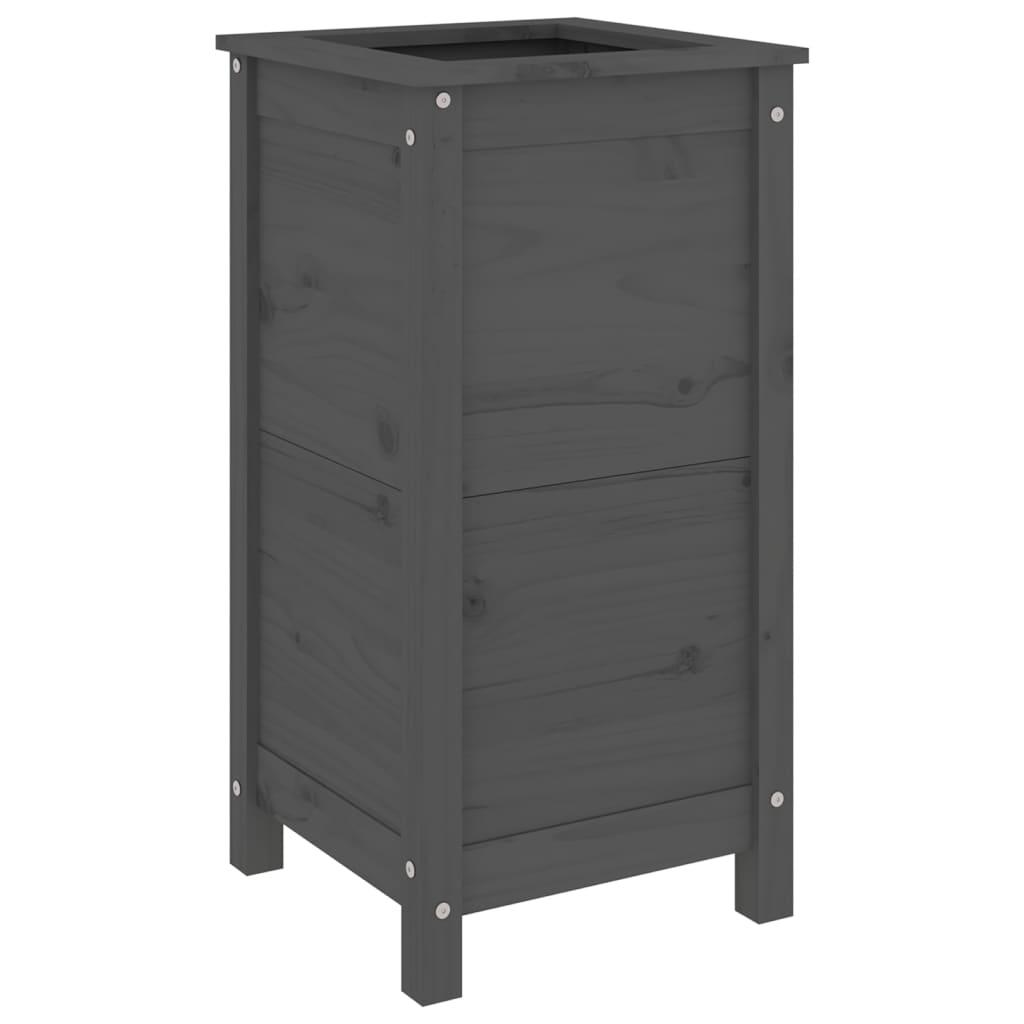 vidaXL Odlingslåda 40x40x78 cm grå massiv furu
