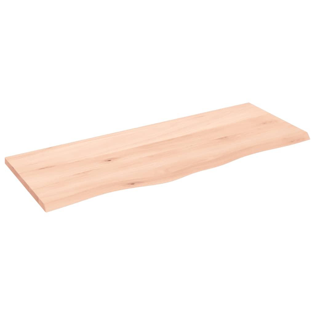 vidaXL Bordplate 100x40x2 cm ubehandlet heltre eik