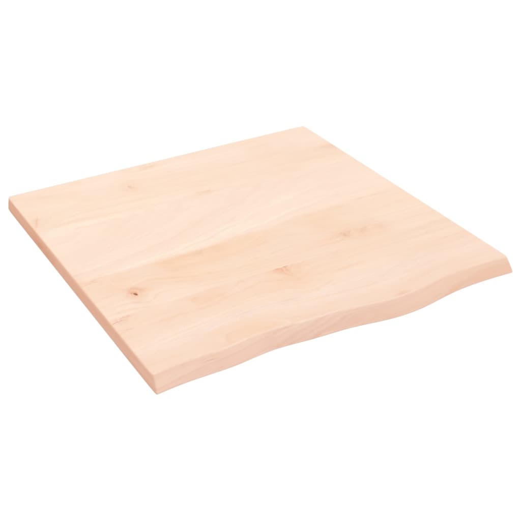 vidaXL Bordsskiva 60x60x2 cm obehandlad massiv ek