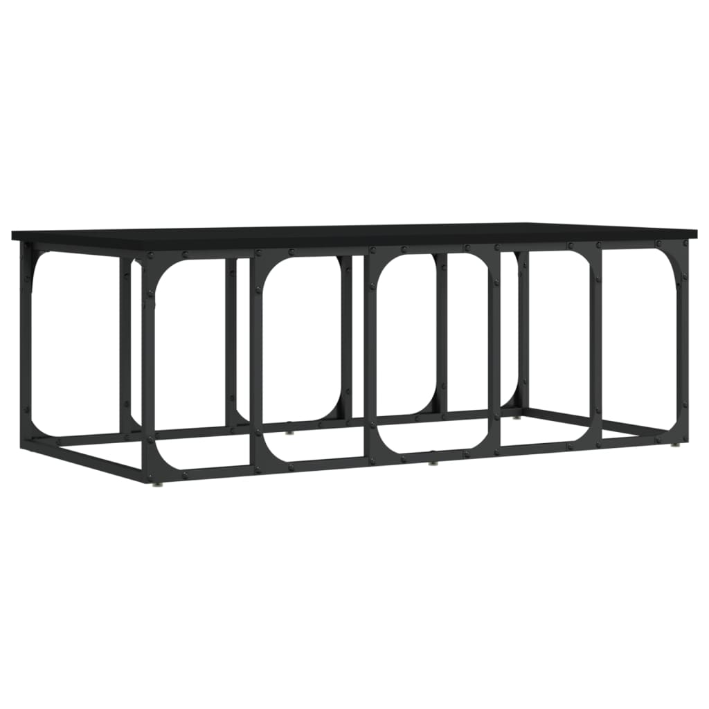 vidaXL Soffbord svart 100x50x35,5 cm konstruerat trä