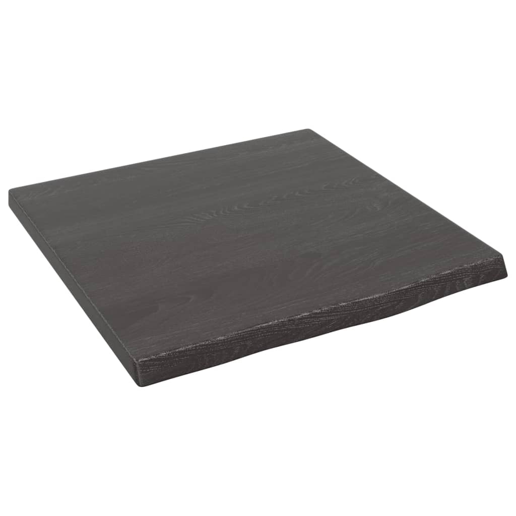 vidaXL Benkeplate til bad mørkebrun 40x40x2 cm behandlet heltre