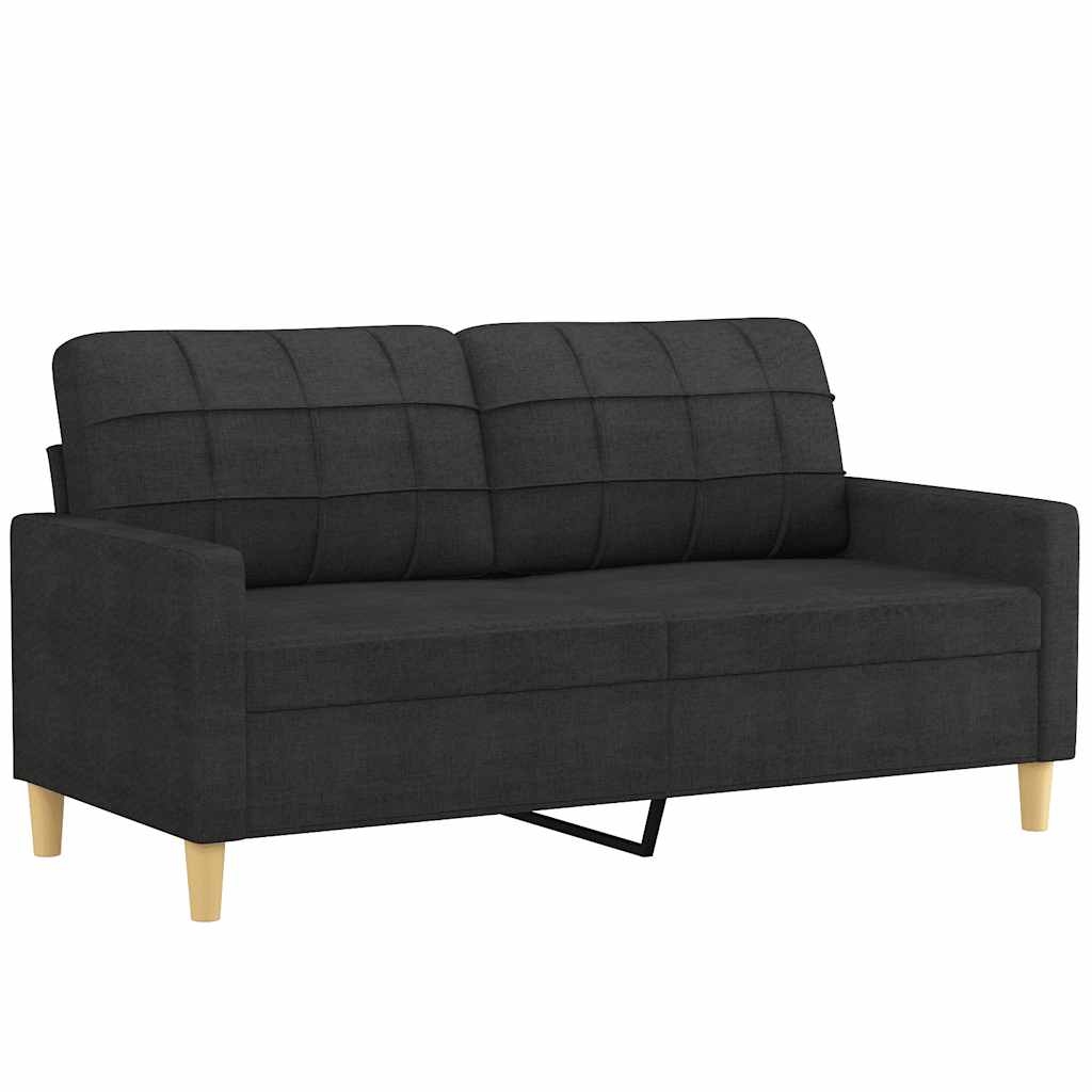 vidaXL 2-sitssoffa svart 140 cm tyg