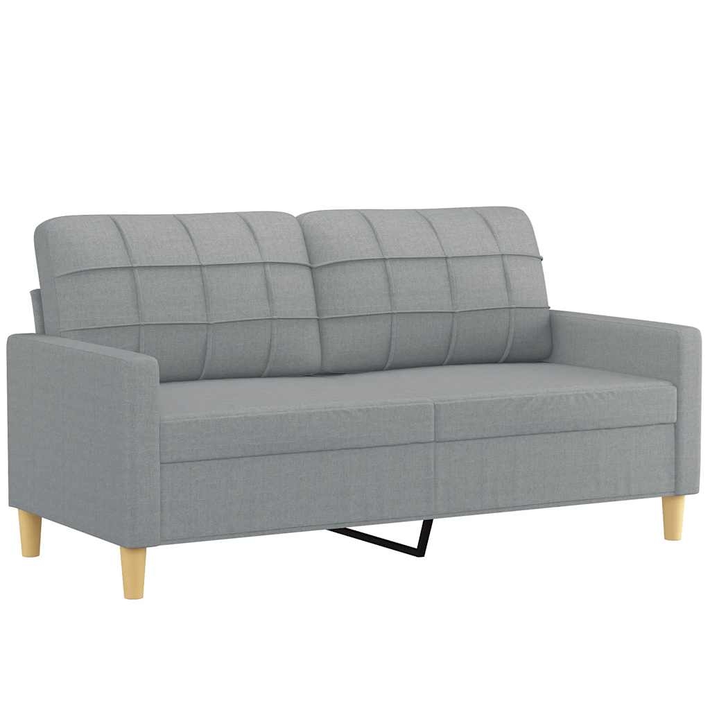 vidaXL 2-sitssoffa ljusgrå 140 cm tyg