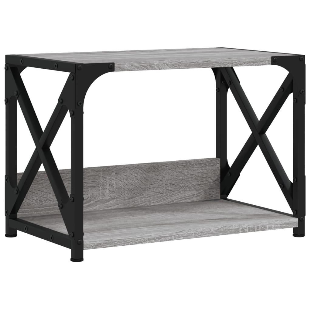vidaXL Skrivarställ 2 hyllor grå sonoma 44x26x31,5 cm konstruerat trä
