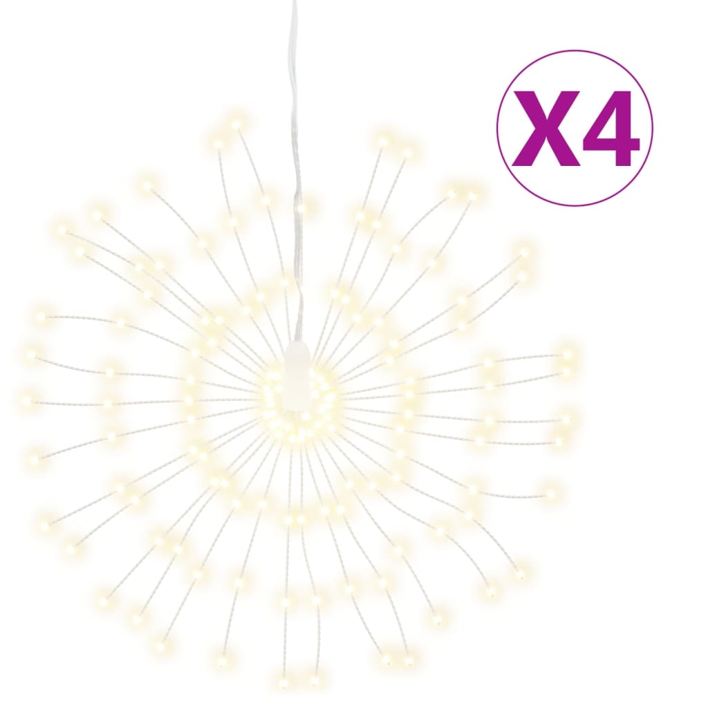 vidaXL Julbelysning 4 st 140 LED varmvit 17 cm