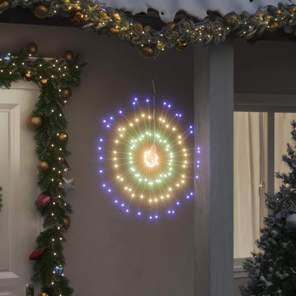 vidaXL Julbelysning 8 st 140 LED flerfärgad 17 cm