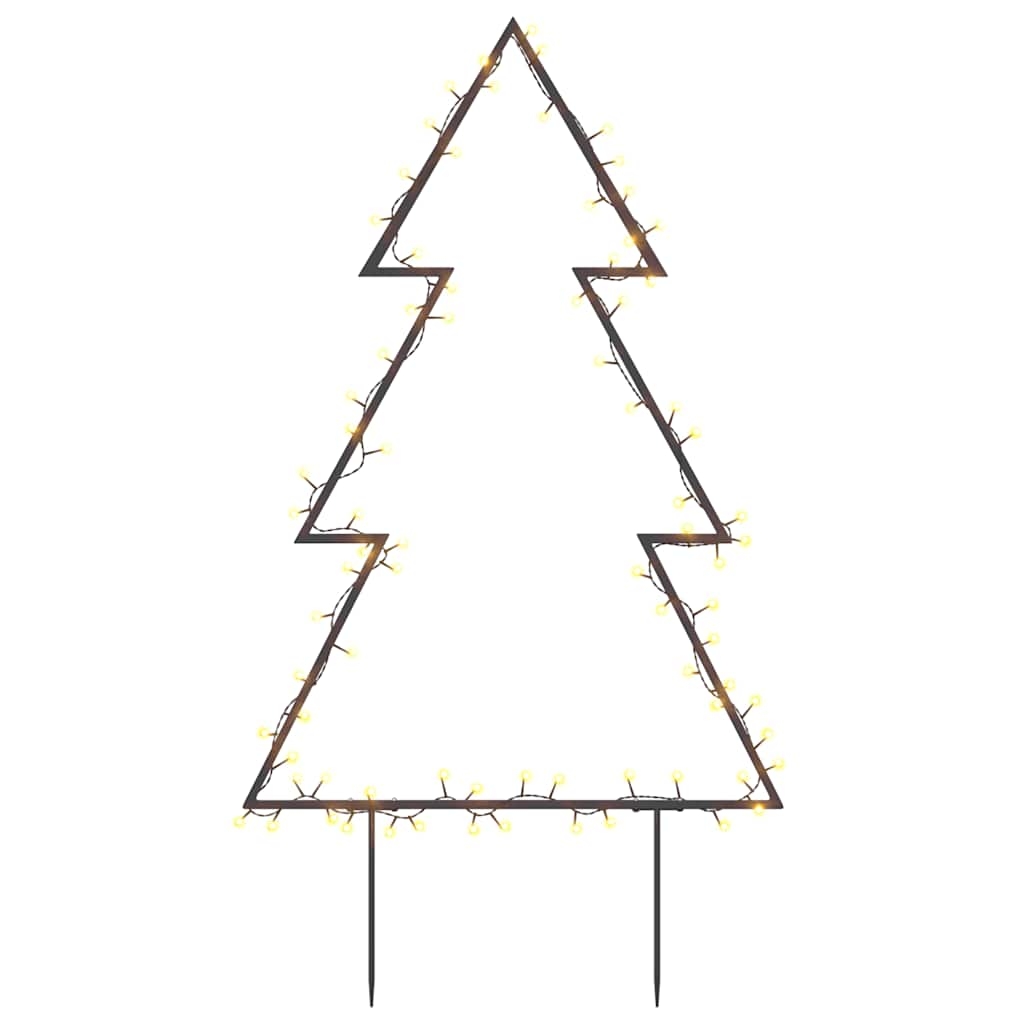 vidaXL Julträd med spett 80 LEDs 60 cm