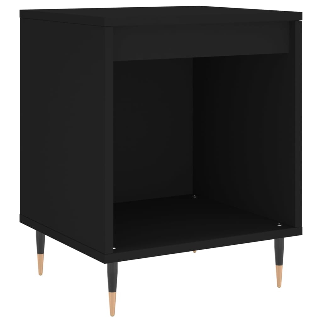 vidaXL Sängbord svart 40x35x50 cm konstruerat trä
