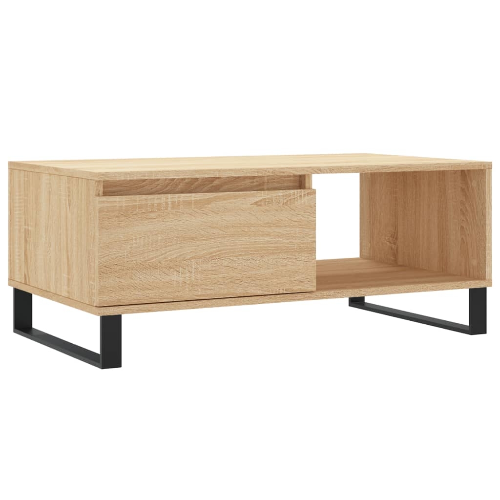 vidaXL Soffbord sonoma-ek 90x50x36,5 cm konstruerat trä